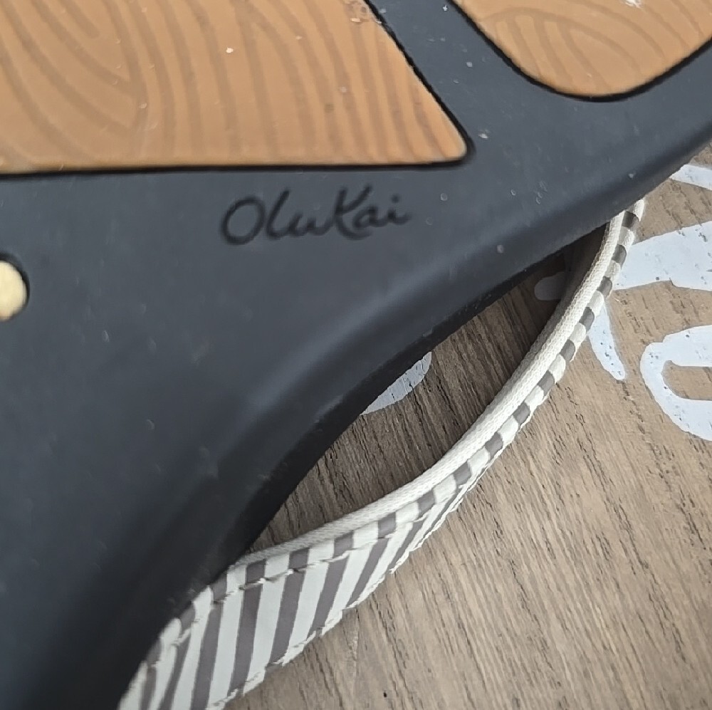 Olukai Ho’Opio Women’s Flip Flops  Bone Stripe Wimens Size 11 - Picture 11 of 15